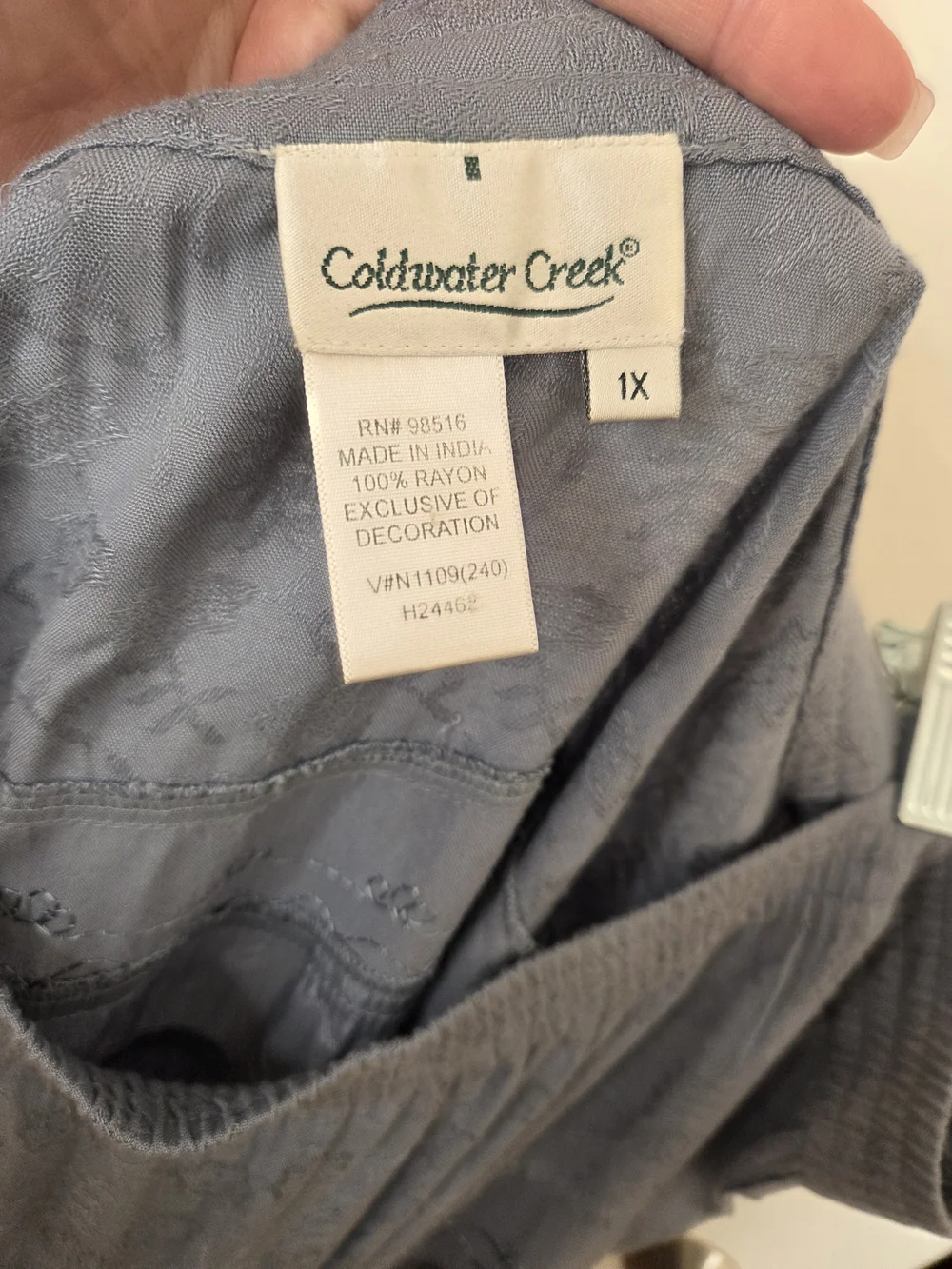 Coldwater Creek Boho Tiered Blue Maxiskirt Sz 1X Preloved - Picture 4 of 10